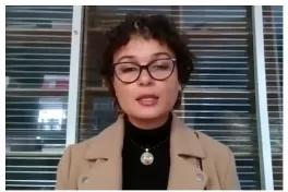 Derrick Thulani Ndlovu and Danille Louw on a video call