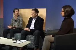 Catherine Heard with Nazgol Ghandnoosh, Jeffrey D. Morenoff, and Sean Sanders at a round table discussion