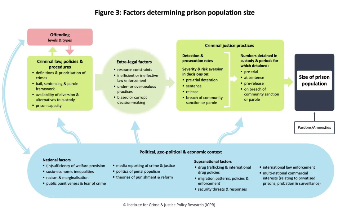 Figure 3: Factors determining prison population size